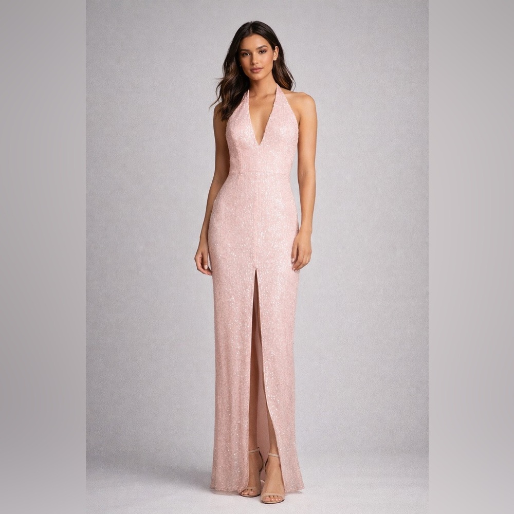 JAYGODFREY Wo Valentina Sequin Gown Peony 2 NEW